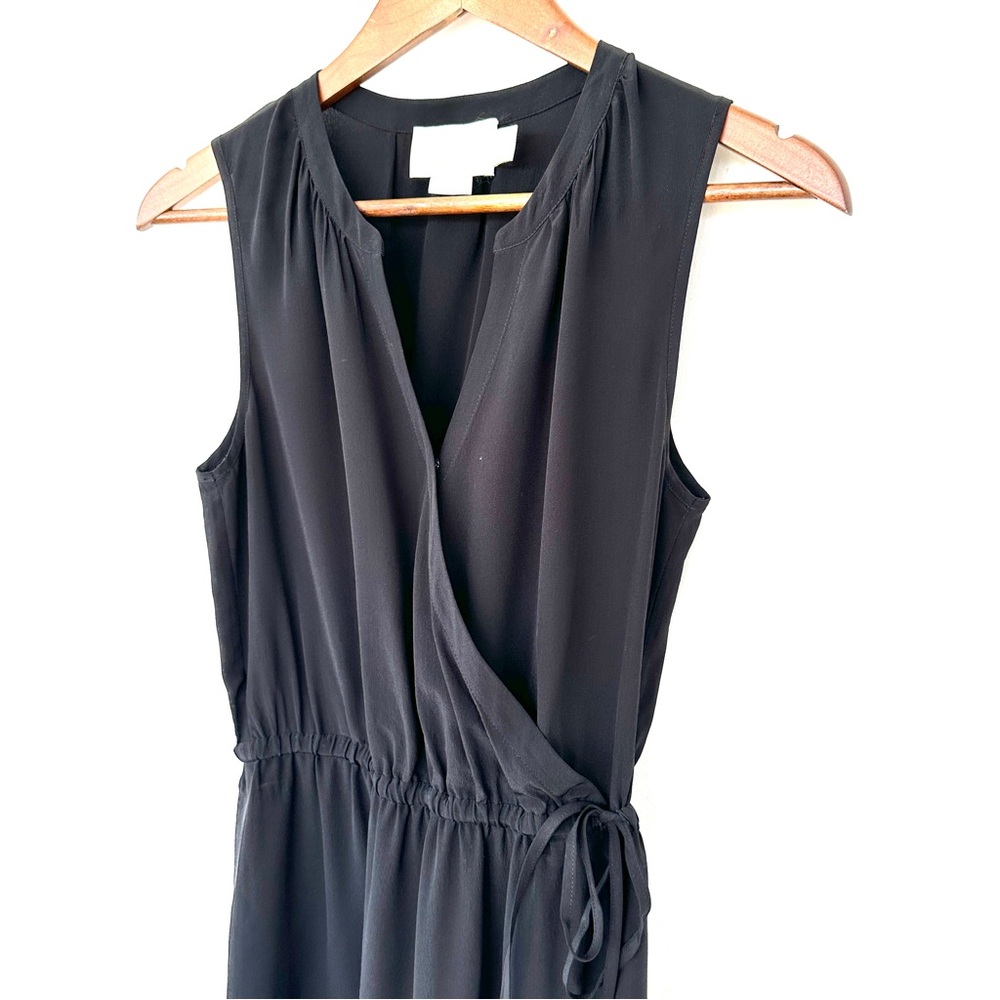 Cynthia Rowley dress, sleeveless with a surplice top & drawstring waist, 💯 silk